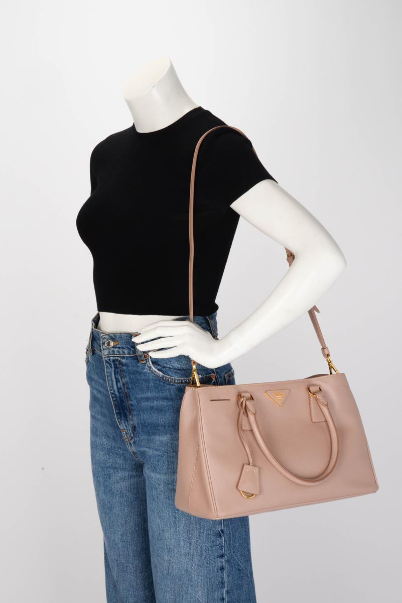 Prada Cammeo Saffiano Medium Galleria Tote