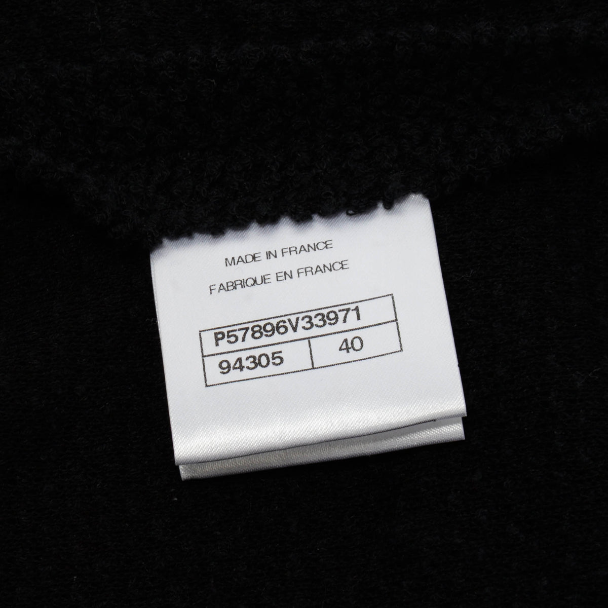 Chanel Black Knit Cardigan Jacket FR 40