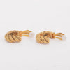Chanel Vintage Gold Twisted Hoop Clip-On Earrings - Blue Spinach
