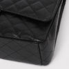 Chanel Black Quilted Caviar Maxi Classic Flap Bag - Blue Spinach