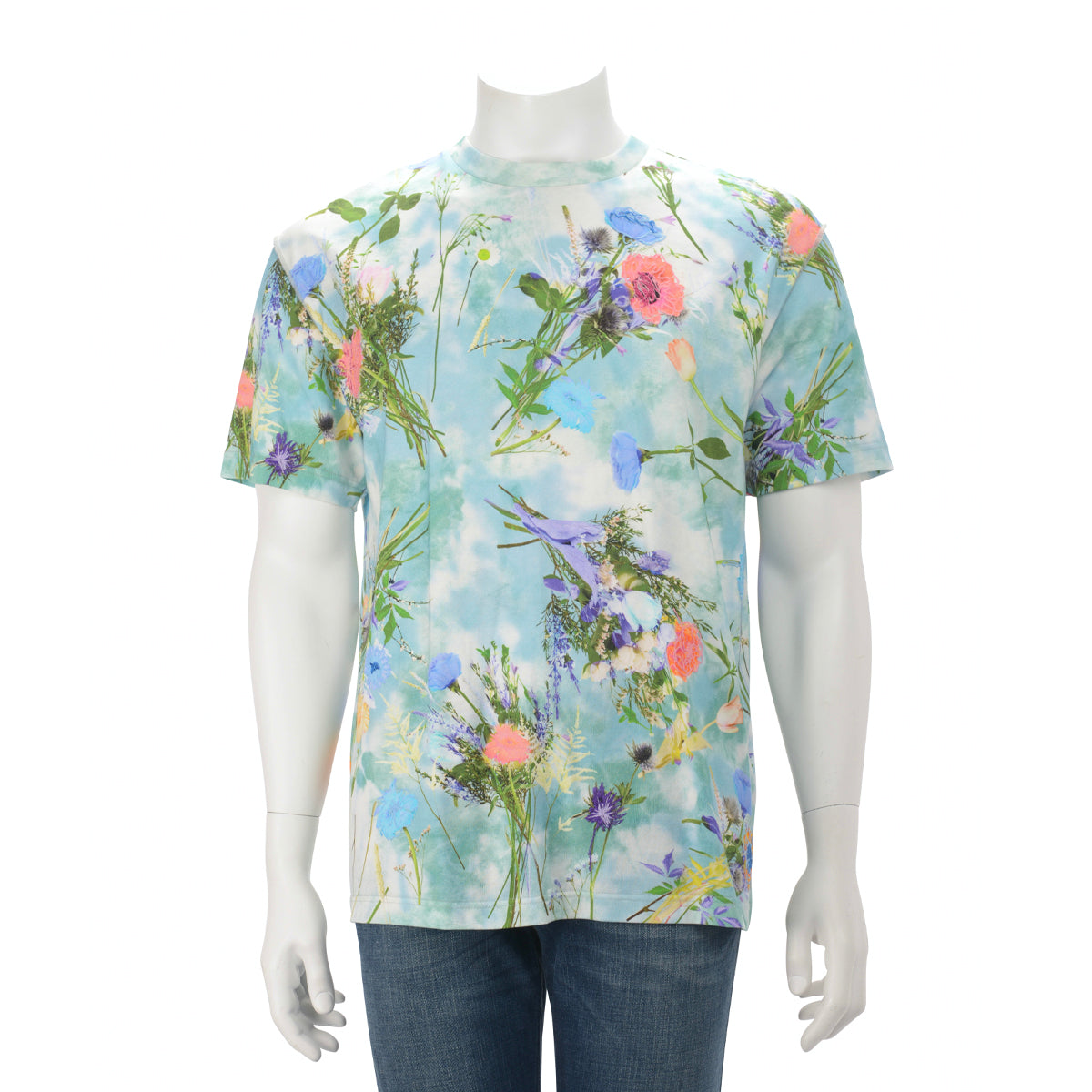Louis Vuitton 2020 Embroidered Flowers T-Shirt - Blue T-Shirts