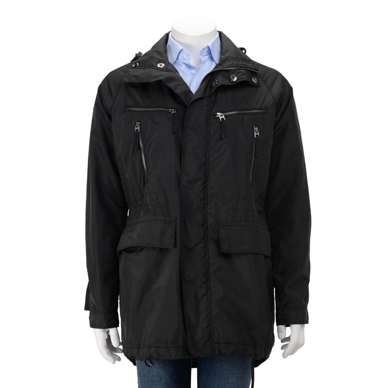 Burberry Black Nylon Quilted Lining Coat M