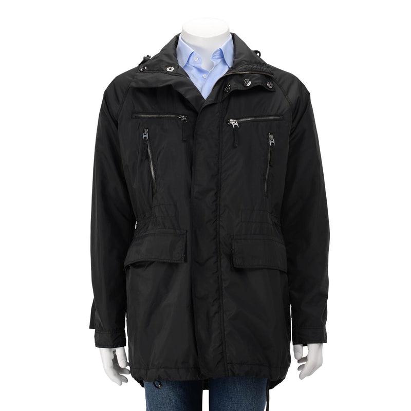 Burberry Black Nylon Quilted Lining Coat M - Blue Spinach