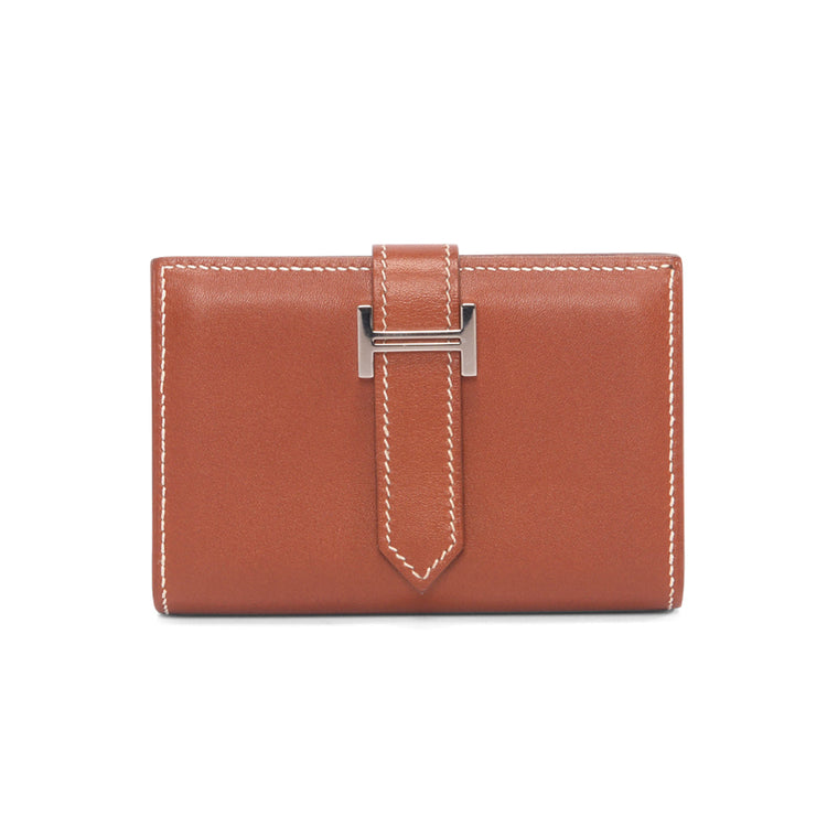 Hermes Fauve Tadelakt Mini Bearn Wallet