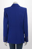 Balmain Royal Blue Wool Twill Longline Blazer FR 40 - Blue Spinach