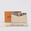 Louis Vuitton Cream Empreinte & Python Double Zip Pochette - Blue Spinach