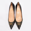 Christian Louboutin Black Studded Door Knock Pumps 39.5 - Blue Spinach