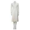 Dior White Crepe Zip-Front Dress FR 40 - Blue Spinach