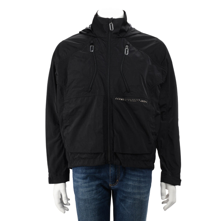 Louis Vuitton Black Nylon 2054 Windbreaker Mens Jacket FR 44