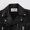 Acne Studios Black Leather Biker Jacket FR 32 - Blue Spinach