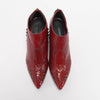 Rodarte Red Stamped Leather Studded Boots 38 - Blue Spinach