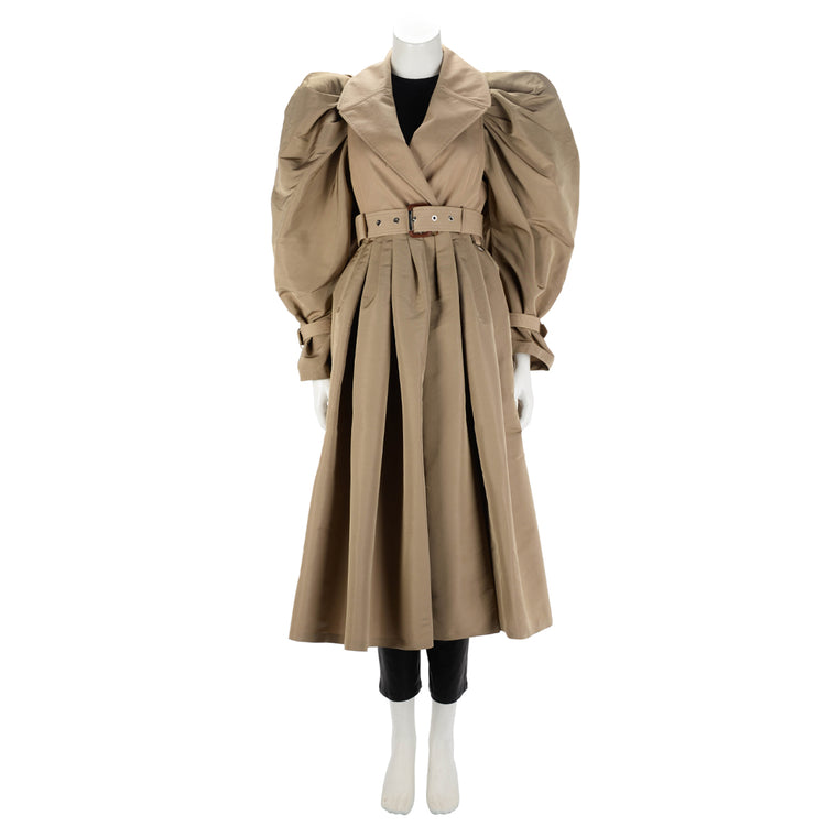 Alexander McQueen Beige Cotton Twill Hybrid Exploded Trench Coat IT 40