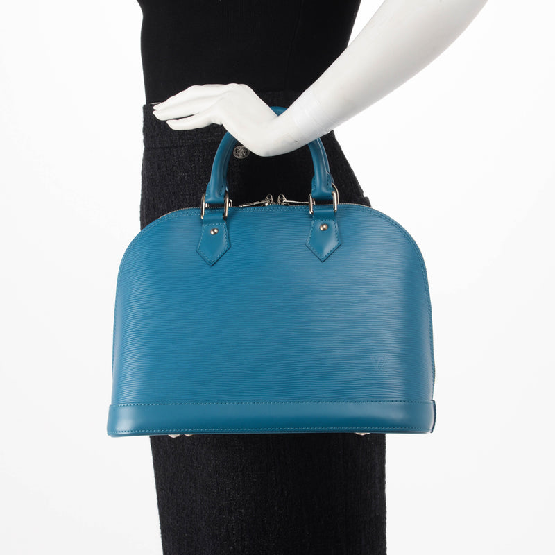 Louis Vuitton Cyan Epi Leather Alma PM - Blue Spinach