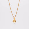 Chanel Vintage Gold Plated CC Pendant Necklace - Blue Spinach