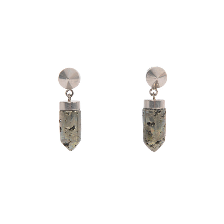 Givenchy Silver Pyrite Clip On Earrings