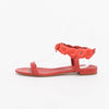 Chanel Red Lambskin Camellia Sandals 39 - Blue Spinach