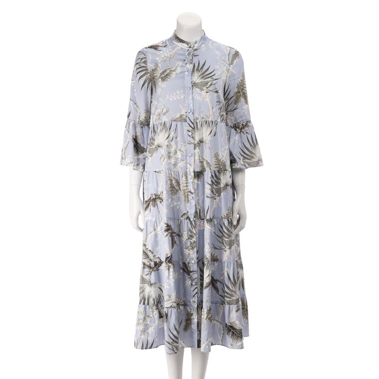 Erdem Blue Floral Cotton Panthea Dress UK 6