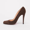 Christian Louboutin Brown Suede Simple Pumps 40 - Blue Spinach