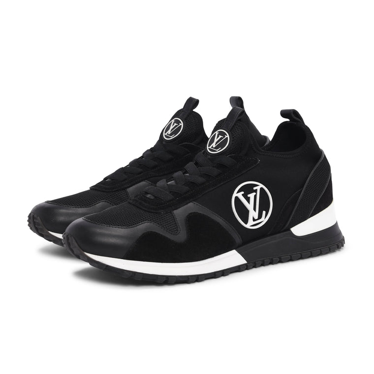 Louis Vuitton Black Neoprene Run Away Sneakers 40.5