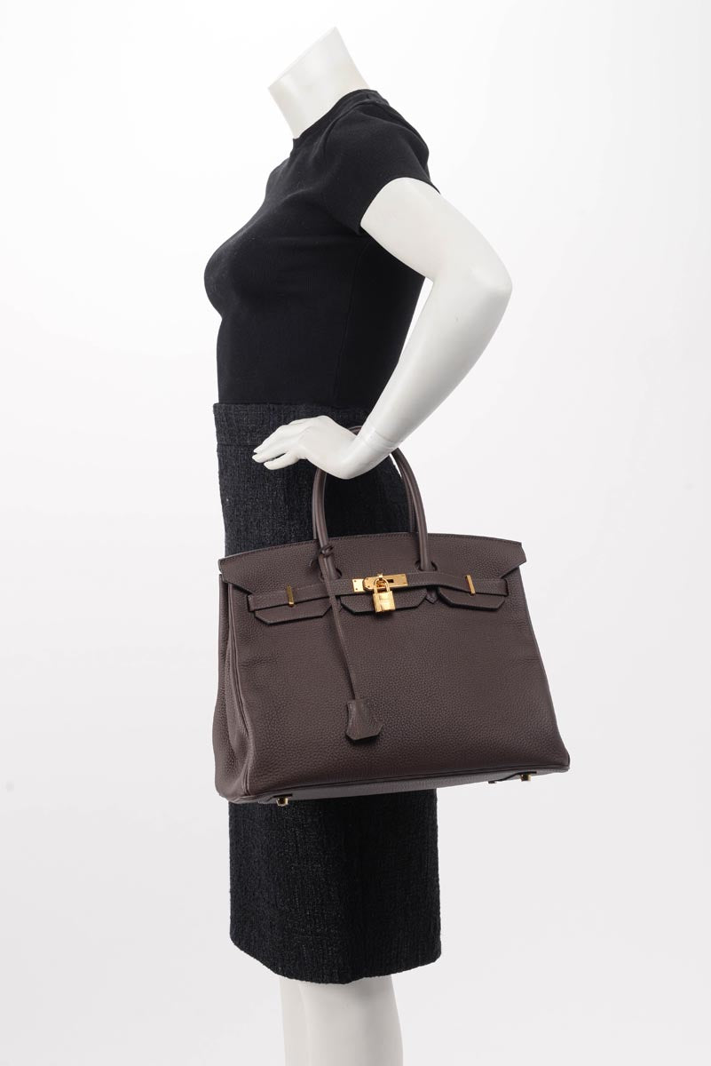 Hermès, a chocolate brown Togo leather 'Birkin 35' handbag, 2008. -  Bukowskis