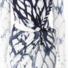 Dion Lee Blue & White Shibori Longsleeve Rope Dress AU 6 - Blue Spinach