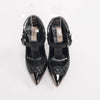 Valentino Black Distressed Leather Rockstud Mary Jane Pumps 35 - Blue Spinach