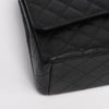 Chanel Black Quilted Caviar Maxi Classic Flap Bag - Blue Spinach