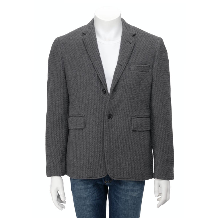 Thom Browne Grey Wool Cable Knit Jacket L