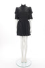 Louis Vuitton Black Silk Crepe Fluid Dress FR 38 - Blue Spinach