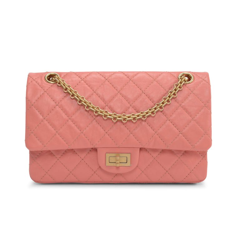 Chanel Coral Pink Aged Calfskin 2.55 Reissue 225 Bag