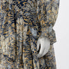 Peter Pilotto Navy Lurex & Silk Abstract Print Evening Gown 10 - Blue Spinach