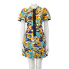 Louis Vuitton Yellow Jacquard Abstract A-Line Dress FR 36 - Blue Spinach