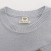 Hermes Pale Blue & Brown Cashmere Sweater Dress FR 34 - Blue Spinach