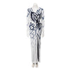 Dion Lee Blue & White Shibori Longsleeve Rope Dress AU 6 - Blue Spinach