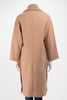 Stella McCartney Camel Wool Side Split Coat IT 36 - Blue Spinach