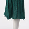 Gucci Green GG Lame Pleated Skirt IT 36 - Blue Spinach