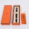 Hermes Black Epsom Gold Plated Heure H Medium Model Watch - Blue Spinach