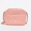 Chanel Pink Quilted Calfskin Enchained Camera Bag - Blue Spinach