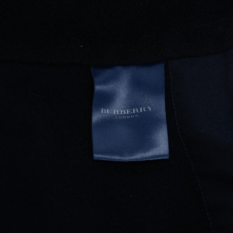 Burberry Black Microfibre Removable Liner Trench Coat 42 - Blue Spinach