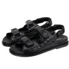Chanel Dad Sandals Black Quilted Lambskin 41 - Blue Spinach