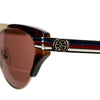 Gucci Cat Eye Sunglasses Tortoise, Cream, Blue & Red - Blue Spinach