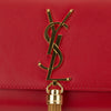 Yves Saint Laurent Kate Clutch Rouge Smooth Leather Gold Hardware - Blue Spinach