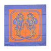 Hermes Lavender & Orange Silk Brides de Gala Scarf - Blue Spinach