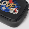 Saint Laurent Black Leather Love Blogger Camera Bag - Blue Spinach
