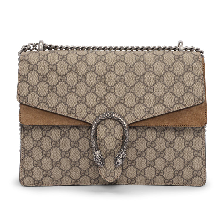 Gucci Beige GG Supreme Medium Dionysus Bag
