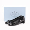 Prada Black Patent Bow Front Pumps 38 - Blue Spinach