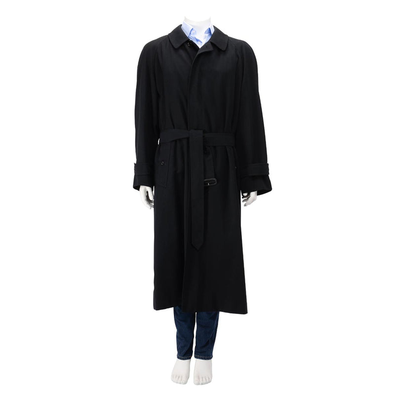 Burberry Black Microfibre Removable Liner Trench Coat 42 - Blue Spinach