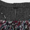 Chanel Grey Tweed & Ostrich Feather Midi Skirt FR 38 - Blue Spinach