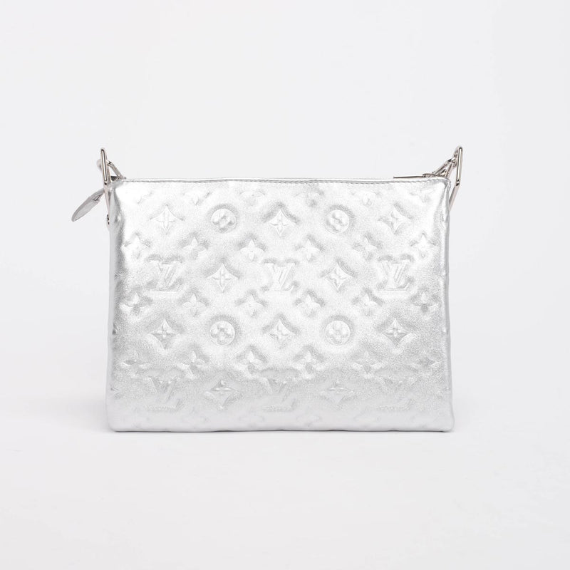 Louis Vuitton Silver Lambskin Coussin PM - Blue Spinach