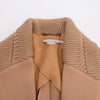 Stella McCartney Camel Wool Side Split Coat IT 36 - Blue Spinach